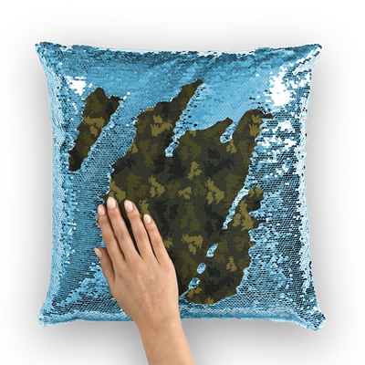 UK Forest Sequin Cushion Cover - Custom Camo Clothing - [new_brand] - [camo] - [camoflage] - [apparel] - [location] - [new_brand] - [custom] - [clothing]