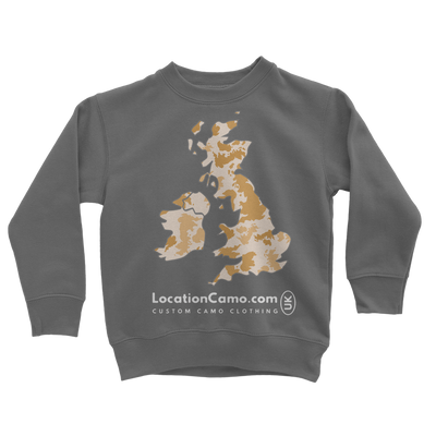 UK Desert Classic Kids Sweatshirt - Custom Camo Clothing - [new_brand] - [camo] - [camoflage] - [apparel] - [location] - [new_brand] - [custom] - [clothing]