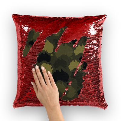 Australia Forest Sequin Cushion Cover - Custom Camo Clothing - [new_brand] - [camo] - [camoflage] - [apparel] - [location] - [new_brand] - [custom] - [clothing]