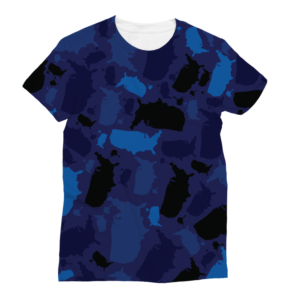 USA Midnight Classic Sublimation Women's T-Shirt - LocationCamo.com - [new_brand] - [title] - LocationCamo.com - alloverprint.it - [camo] - [camoflage] - [apparel] - [location] - [new_brand] - [custom] - [clothing] - [camo] - [camoflage] - [location]