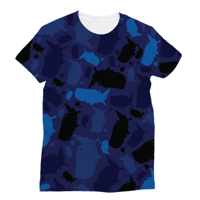 USA Midnight Classic Sublimation Women's T-Shirt - LocationCamo.com - [new_brand] - [title] - LocationCamo.com - alloverprint.it - [camo] - [camoflage] - [apparel] - [location] - [new_brand] - [custom] - [clothing] - [camo] - [camoflage] - [location]