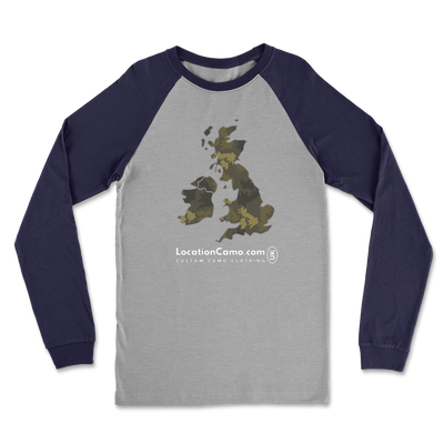 UK Forest Classic Raglan Long Sleeve Shirt - Custom Camo Clothing - [new_brand] - [camo] - [camoflage] - [apparel] - [location] - [new_brand] - [custom] - [clothing]