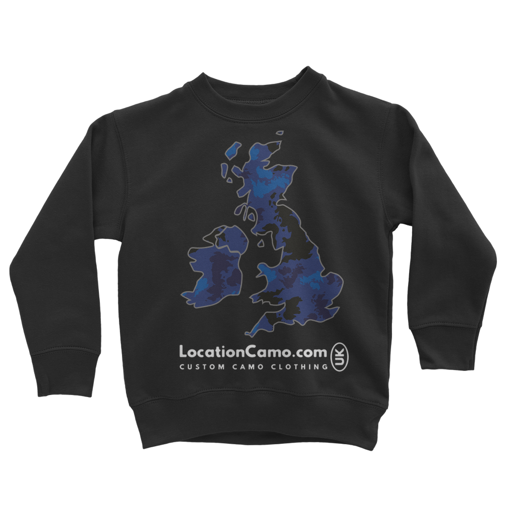 UK Midnight Classic Kids Sweatshirt - Custom Camo Clothing - [new_brand] - [camo] - [camoflage] - [apparel] - [location] - [new_brand] - [custom] - [clothing]