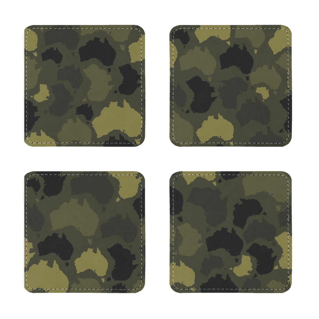 Australia Forest Sublimation Coasters Pack of Four - Custom Camo Clothing - [new_brand] - [camo] - [camoflage] - [apparel] - [location] - [new_brand] - [custom] - [clothing]