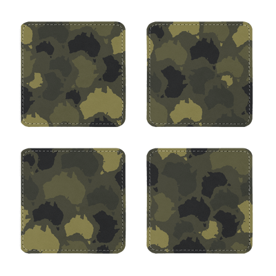 Australia Forest Sublimation Coasters Pack of Four - Custom Camo Clothing - [new_brand] - [camo] - [camoflage] - [apparel] - [location] - [new_brand] - [custom] - [clothing]