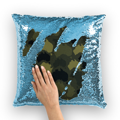 Australia Forest Sequin Cushion Cover - Custom Camo Clothing - [new_brand] - [camo] - [camoflage] - [apparel] - [location] - [new_brand] - [custom] - [clothing]