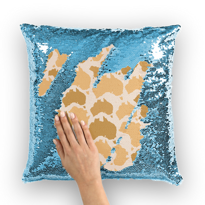 Australia Desert Sequin Cushion Cover - Custom Camo Clothing - [new_brand] - [camo] - [camoflage] - [apparel] - [location] - [new_brand] - [custom] - [clothing]