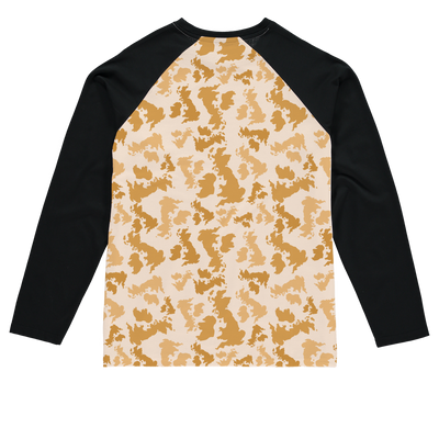 UK Desert Sublimation Baseball Long Sleeve T-Shirt - Custom Camo Clothing - [new_brand] - [camo] - [camoflage] - [apparel] - [location] - [new_brand] - [custom] - [clothing]