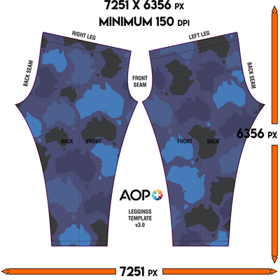 Australia Midnight Leggings - Custom Camo Clothing - [new_brand] - [camo] - [camoflage] - [apparel] - [location] - [new_brand] - [custom] - [clothing]