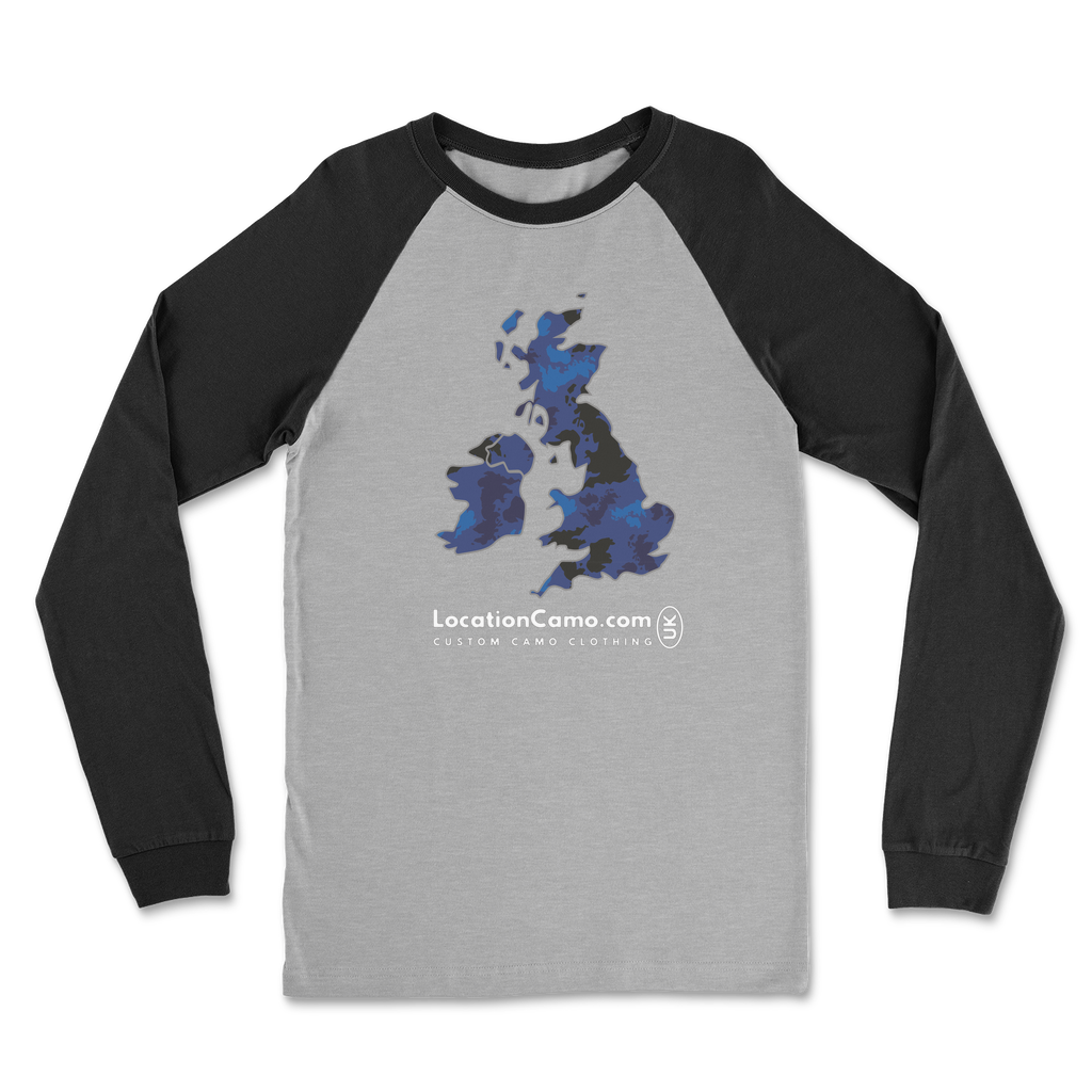 UK Midnight Classic Raglan Long Sleeve Shirt - Custom Camo Clothing - [new_brand] - [camo] - [camoflage] - [apparel] - [location] - [new_brand] - [custom] - [clothing]