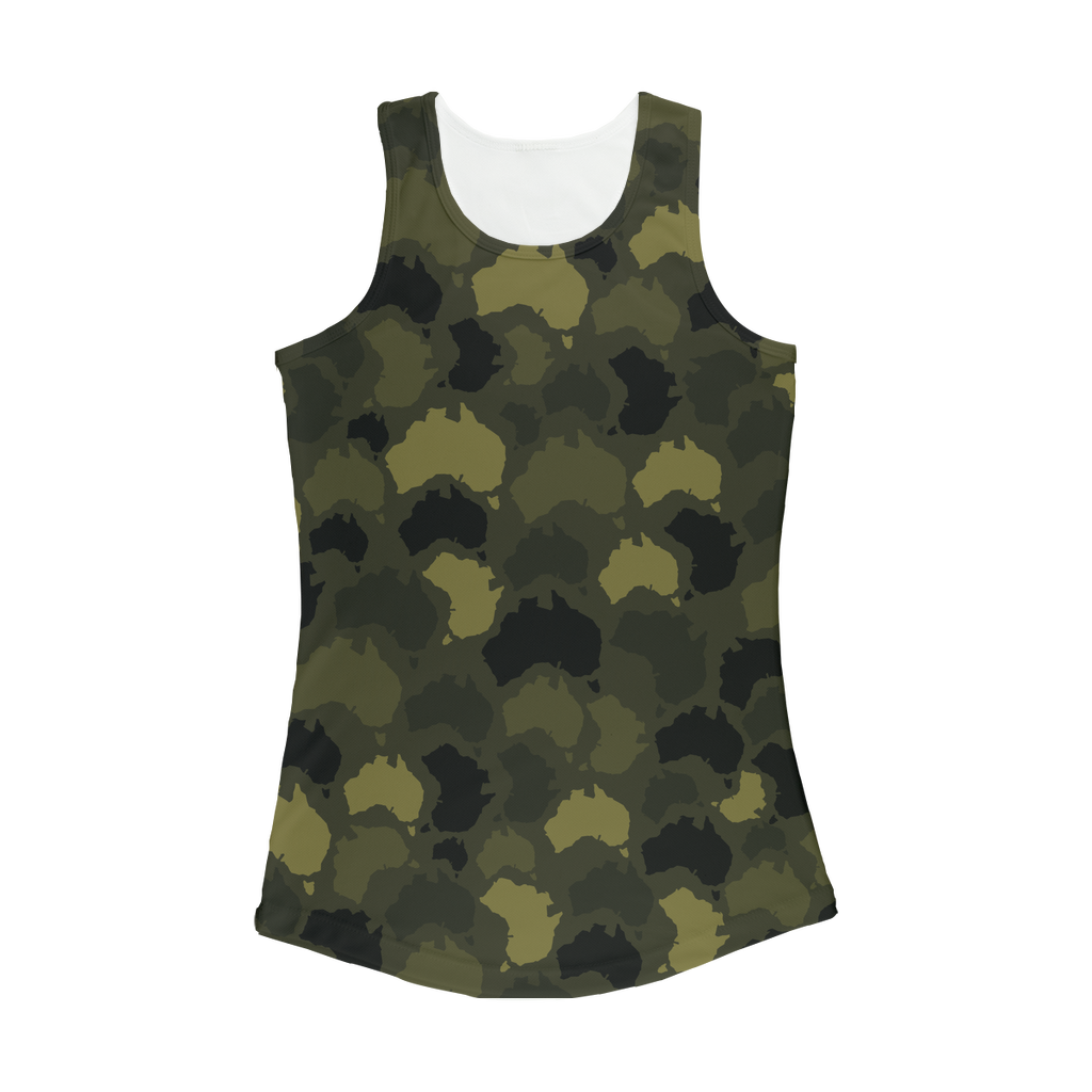 Australia Forest Women Performance Tank Top - Custom Camo Clothing - [new_brand] - [camo] - [camoflage] - [apparel] - [location] - [new_brand] - [custom] - [clothing]