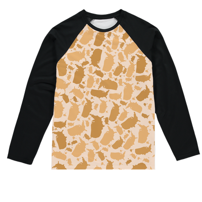 USA Desert Sublimation Baseball Long Sleeve T-Shirt - LocationCamo.com