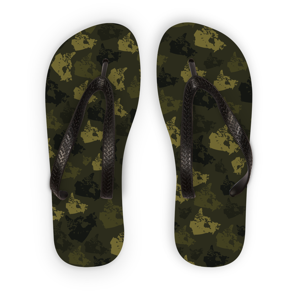 Canada Forest Adult Flip Flops - Custom Camo Clothing - [new_brand] - [camo] - [camoflage] - [apparel] - [location] - [new_brand] - [custom] - [clothing]