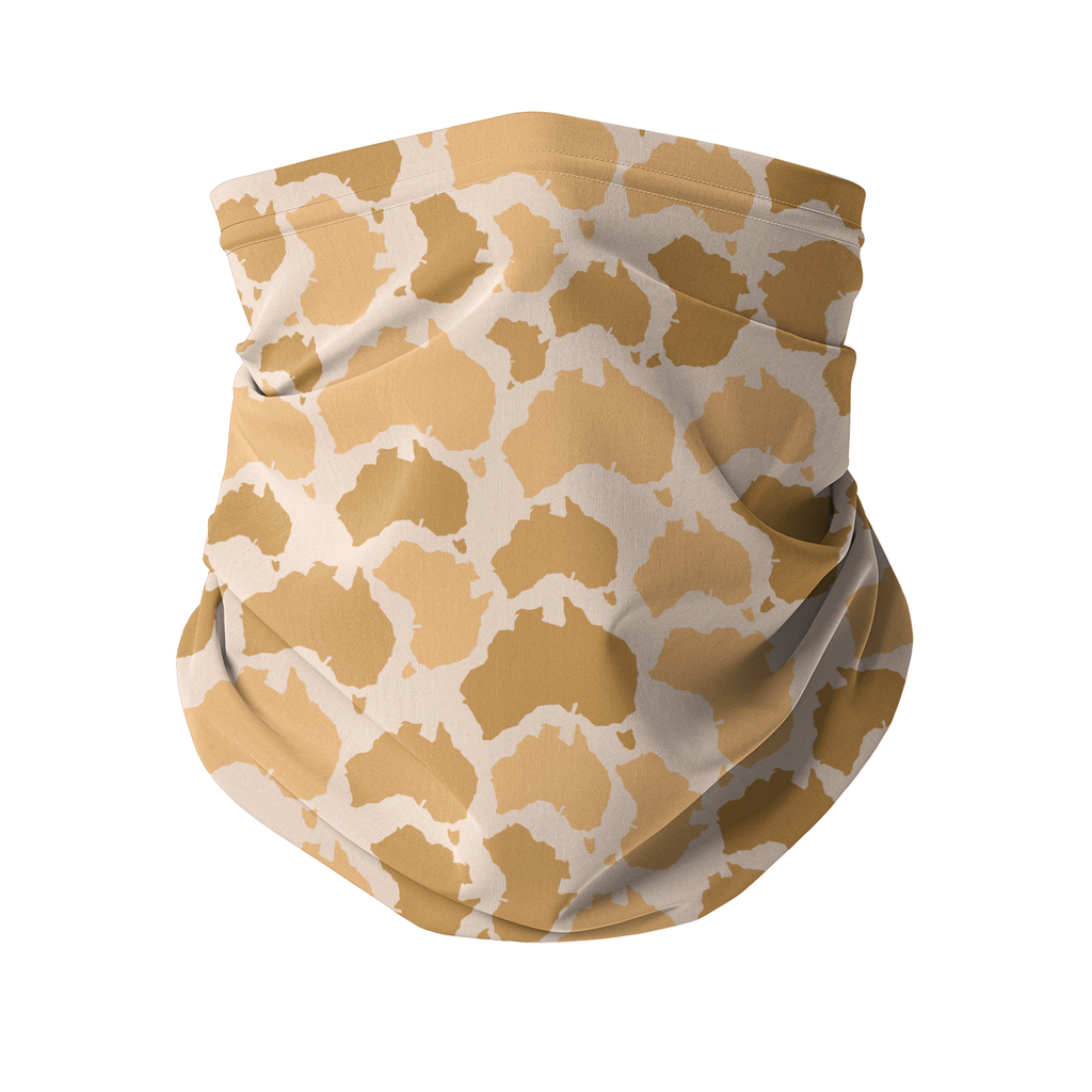 Australia Desert Sublimation Neck Gaiter - Custom Camo Clothing - [new_brand] - [camo] - [camoflage] - [apparel] - [location] - [new_brand] - [custom] - [clothing]