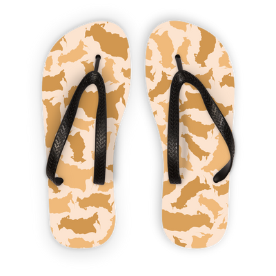 Russia Desert Adult Flip Flops - LocationCamo.com