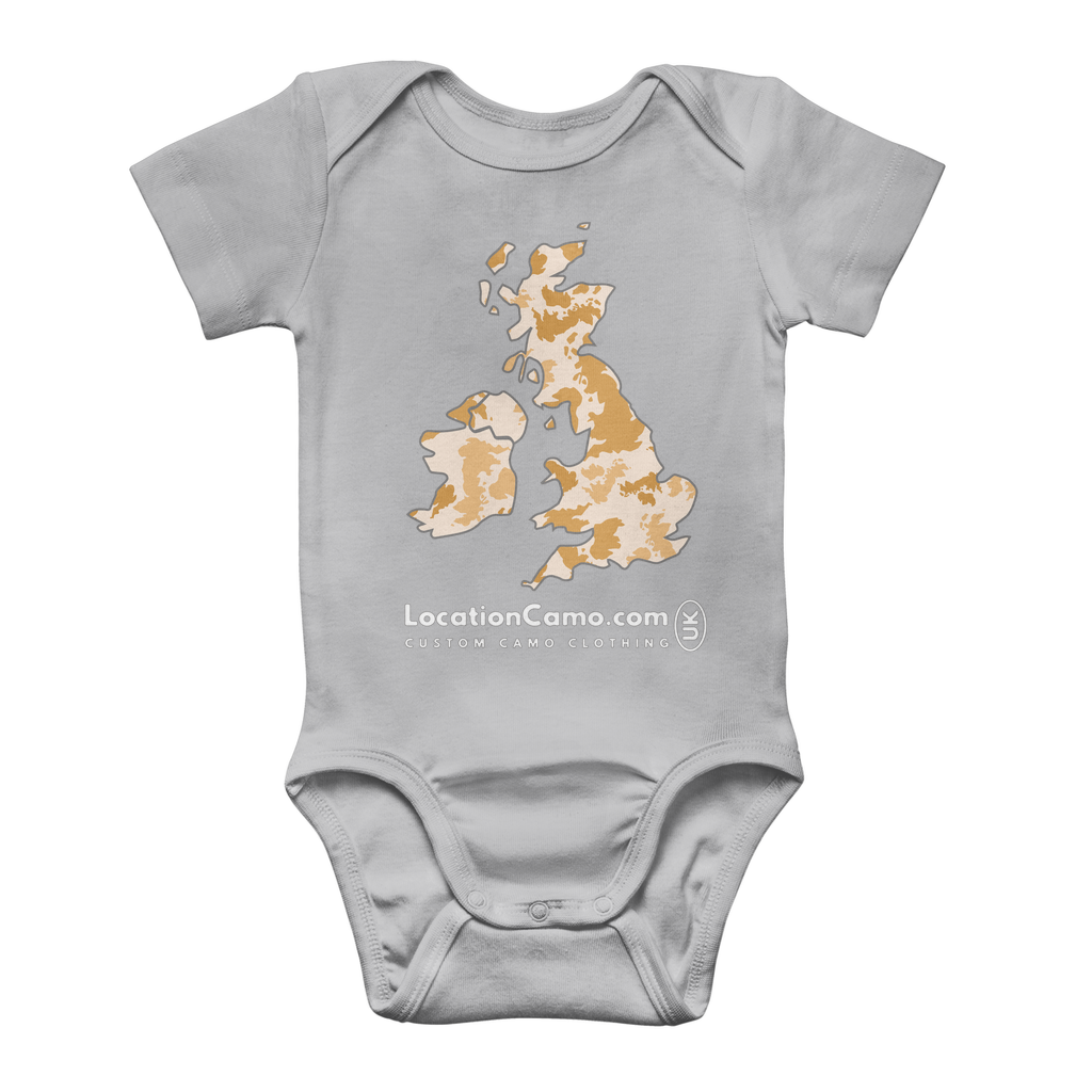 UK Desert Classic Baby Onesie Bodysuit - Custom Camo Clothing - [new_brand] - [camo] - [camoflage] - [apparel] - [location] - [new_brand] - [custom] - [clothing]