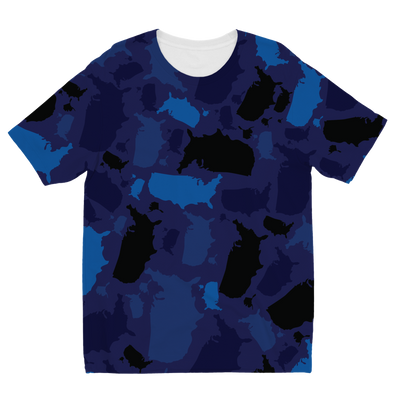 USA Midnight Sublimation Kids T-Shirt - LocationCamo.com