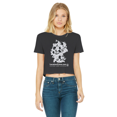 Germany Arctic Classic Women's Cropped Raw Edge T-Shirt - LocationCamo.com