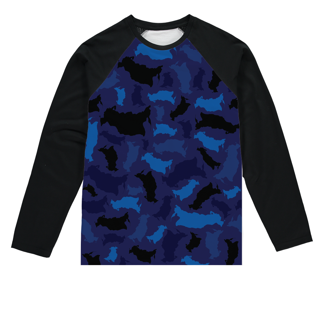 Russia Midnight Sublimation Baseball Long Sleeve T-Shirt - LocationCamo.com