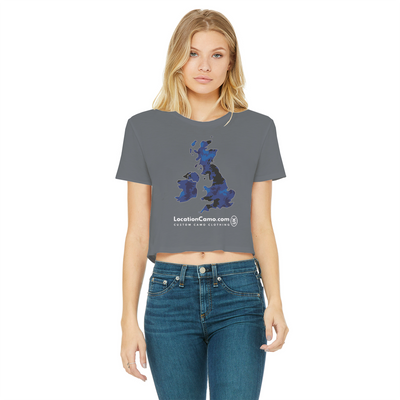 UK Midnight Classic Women's Cropped Raw Edge T-Shirt - Custom Camo Clothing - [new_brand] - [camo] - [camoflage] - [apparel] - [location] - [new_brand] - [custom] - [clothing]