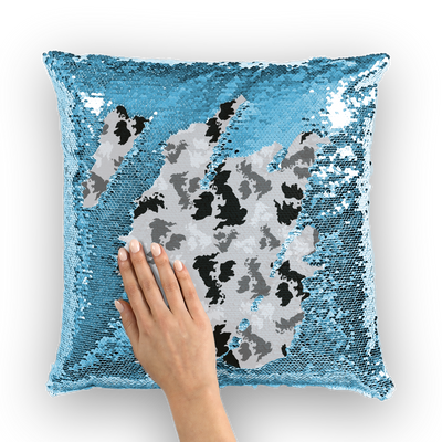 UK Arctic Sequin Cushion Cover - Custom Camo Clothing - [new_brand] - [camo] - [camoflage] - [apparel] - [location] - [new_brand] - [custom] - [clothing]