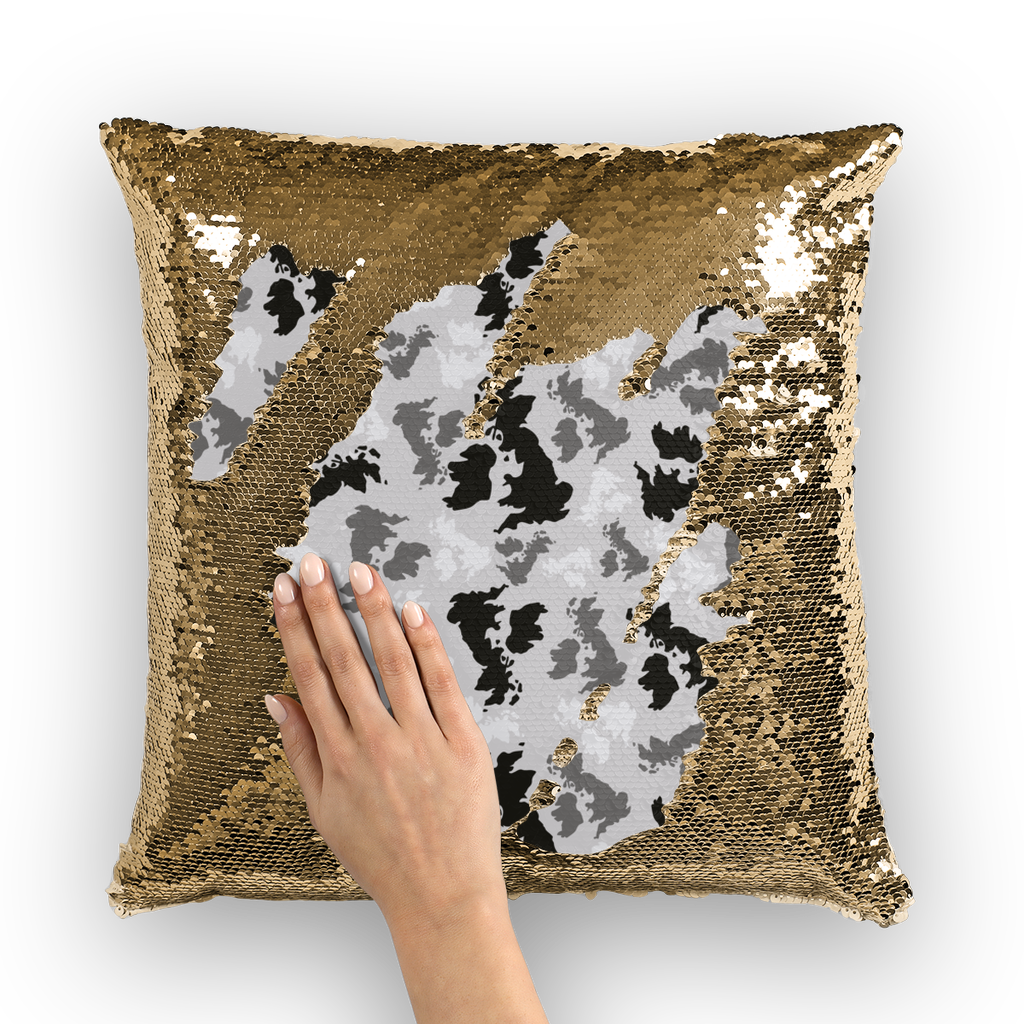 UK Arctic Sequin Cushion Cover - Custom Camo Clothing - [new_brand] - [camo] - [camoflage] - [apparel] - [location] - [new_brand] - [custom] - [clothing]