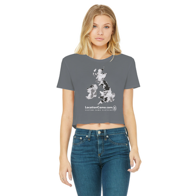 UK Arctic Classic Women's Cropped Raw Edge T-Shirt - Custom Camo Clothing - [new_brand] - [camo] - [camoflage] - [apparel] - [location] - [new_brand] - [custom] - [clothing]