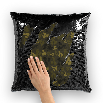 UK Forest Sequin Cushion Cover - Custom Camo Clothing - [new_brand] - [camo] - [camoflage] - [apparel] - [location] - [new_brand] - [custom] - [clothing]