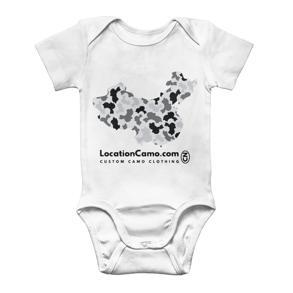 China Arctic Classic Baby Onesie Bodysuit - LocationCamo.com - [new_brand] - [camo] - [camoflage] - [apparel] - [location] - [new_brand] - [custom] - [clothing]