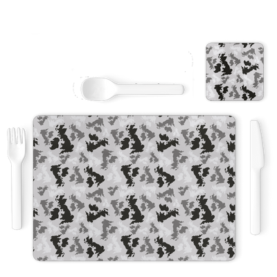 UK Arctic Single Placemat and Coaster Set - Custom Camo Clothing - [new_brand] - [camo] - [camoflage] - [apparel] - [location] - [new_brand] - [custom] - [clothing]