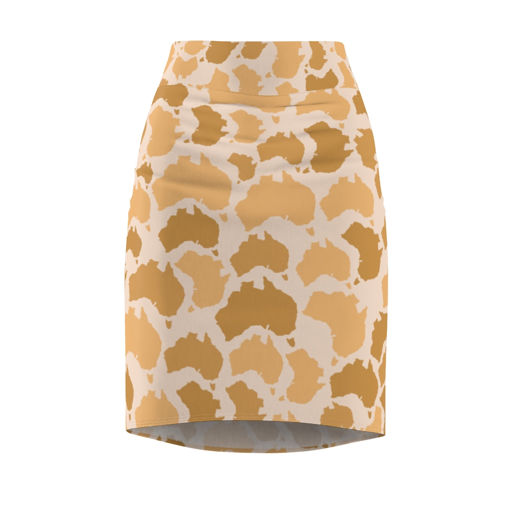 Australia Desert Women's Pencil Skirt - Custom Camo Clothing - [new_brand] - [camo] - [camoflage] - [apparel] - [location] - [new_brand] - [custom] - [clothing]