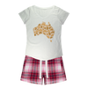 Australia Desert Girls Sleepy Tee and Flannel Short - Custom Camo Clothing - [new_brand] - [camo] - [camoflage] - [apparel] - [location] - [new_brand] - [custom] - [clothing]