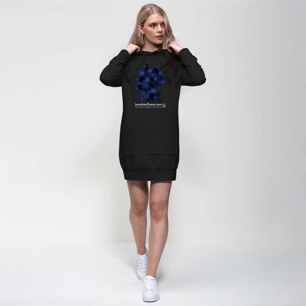 Germany Midnight Premium Adult Hoodie Dress - LocationCamo.com