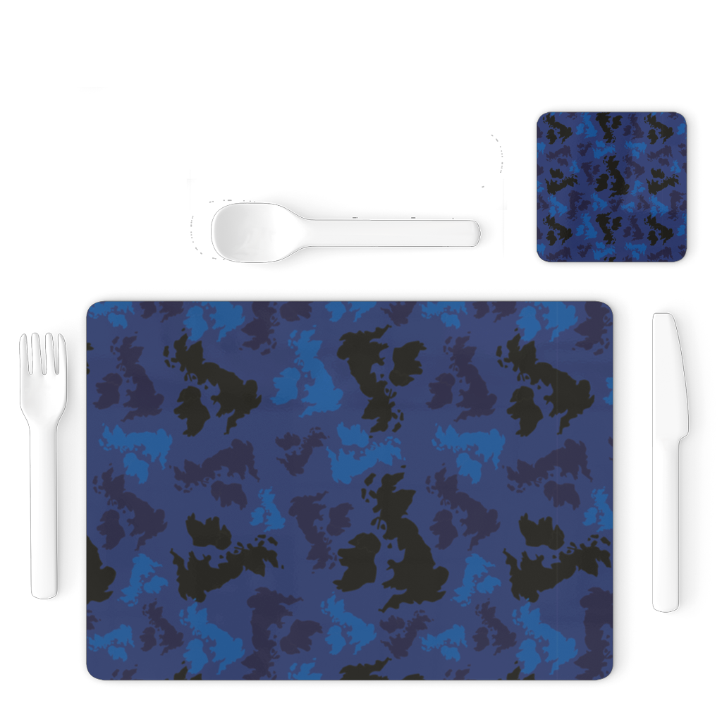 UK Midnight Single Placemat and Coaster Set - Custom Camo Clothing - [new_brand] - [camo] - [camoflage] - [apparel] - [location] - [new_brand] - [custom] - [clothing]