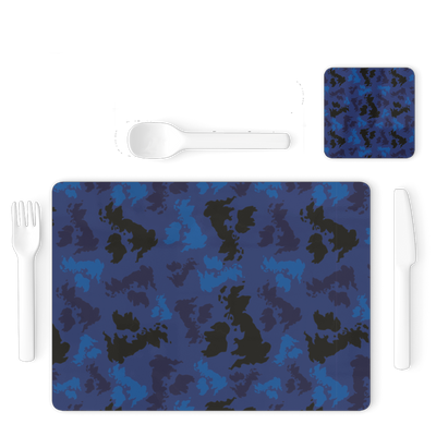 UK Midnight Single Placemat and Coaster Set - Custom Camo Clothing - [new_brand] - [camo] - [camoflage] - [apparel] - [location] - [new_brand] - [custom] - [clothing]