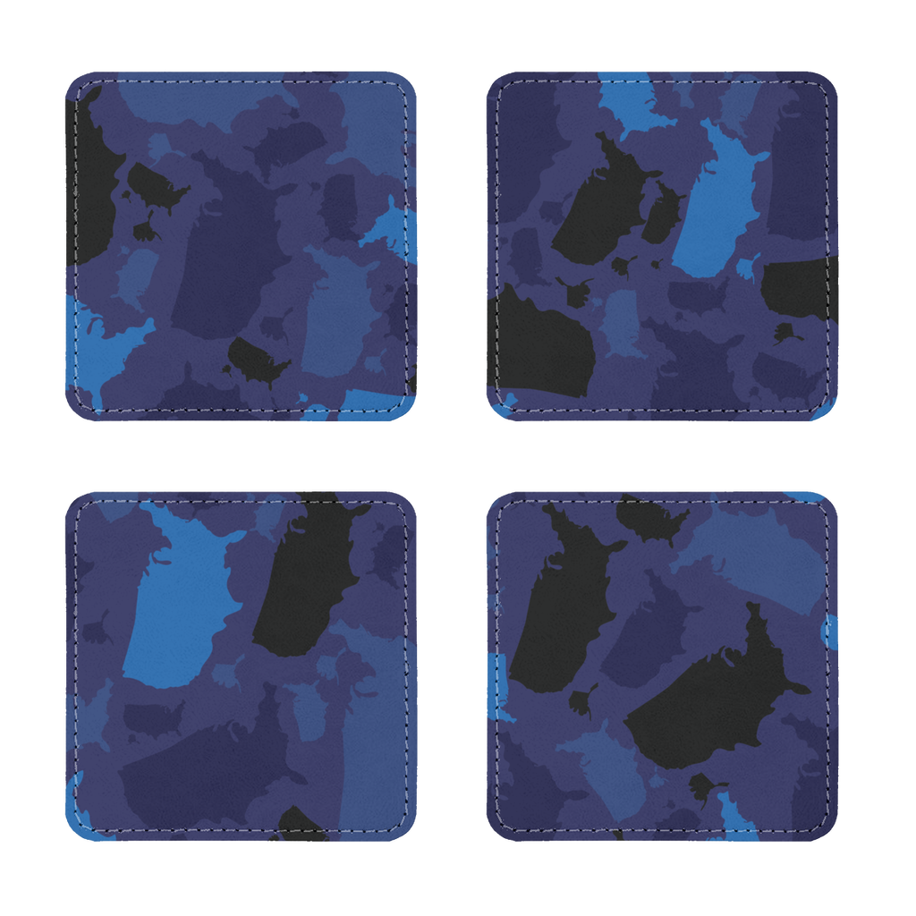 USA Midnight Sublimation Coasters Pack of Four - LocationCamo.com