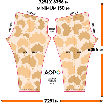 Australia Desert Leggings - Custom Camo Clothing - [new_brand] - [camo] - [camoflage] - [apparel] - [location] - [new_brand] - [custom] - [clothing]