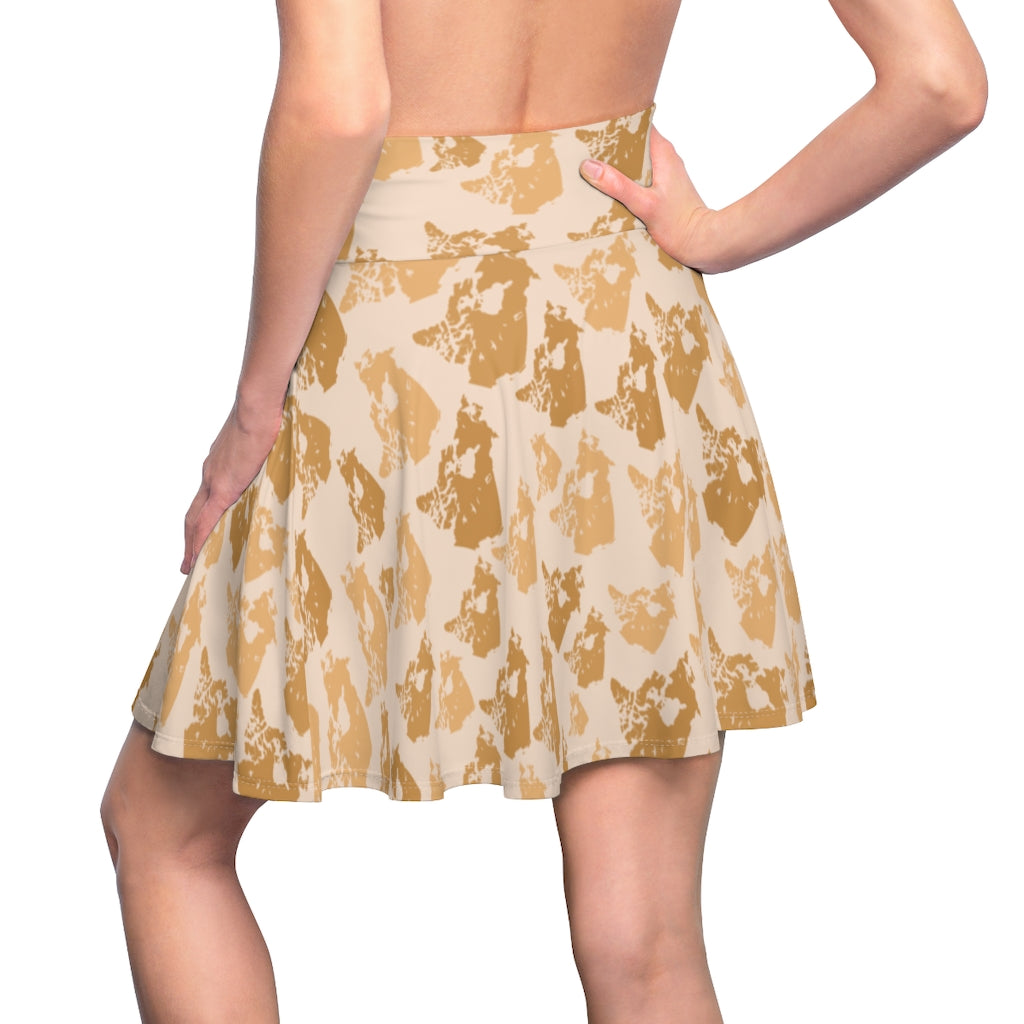 Canada Desert Women's Skater Skirt - Custom Camo Clothing - [new_brand] - [camo] - [camoflage] - [apparel] - [location] - [new_brand] - [custom] - [clothing]