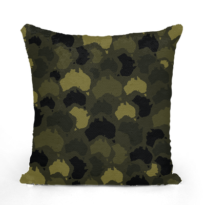 Australia Forest Sequin Cushion Cover - Custom Camo Clothing - [new_brand] - [camo] - [camoflage] - [apparel] - [location] - [new_brand] - [custom] - [clothing]