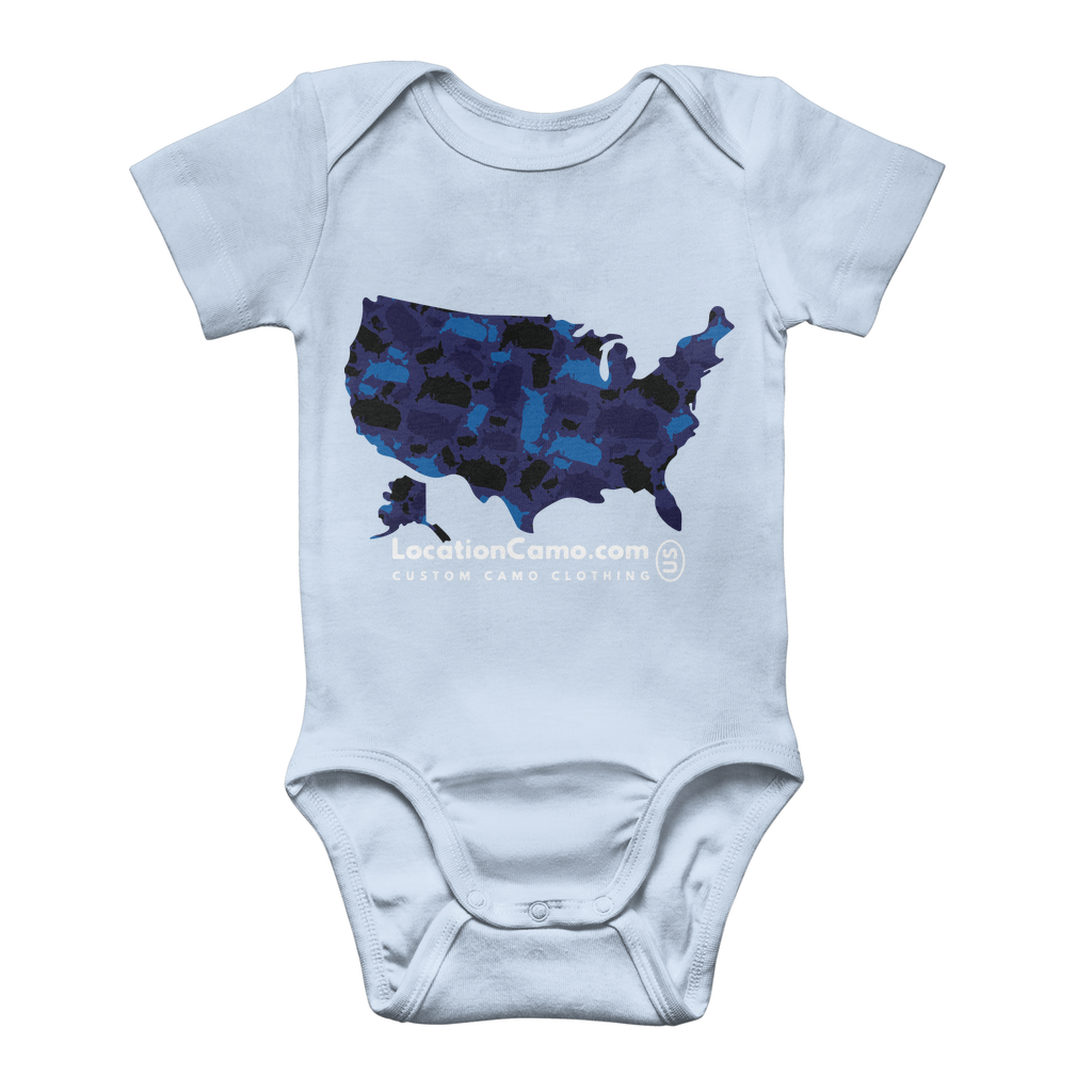 USA Midnight Classic Baby Onesie Bodysuit - LocationCamo.com