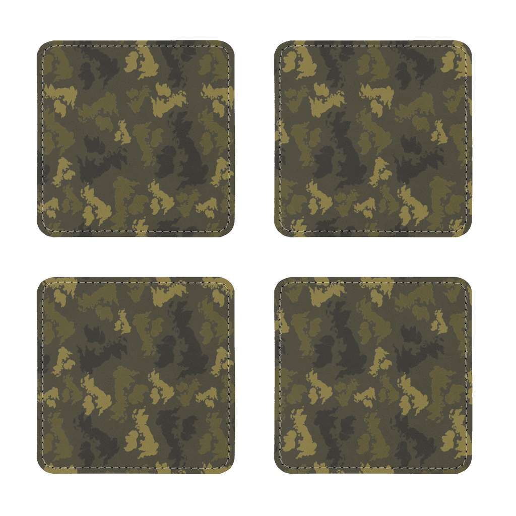 UK Forest Sublimation Coasters Pack of Four - Custom Camo Clothing - [new_brand] - [camo] - [camoflage] - [apparel] - [location] - [new_brand] - [custom] - [clothing]