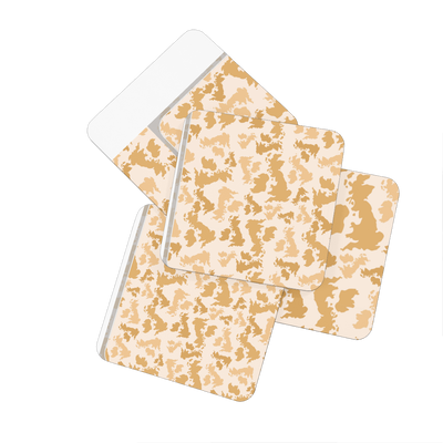 UK Desert Hardboard Coaster Set of 4 - Custom Camo Clothing - [new_brand] - [camo] - [camoflage] - [apparel] - [location] - [new_brand] - [custom] - [clothing]