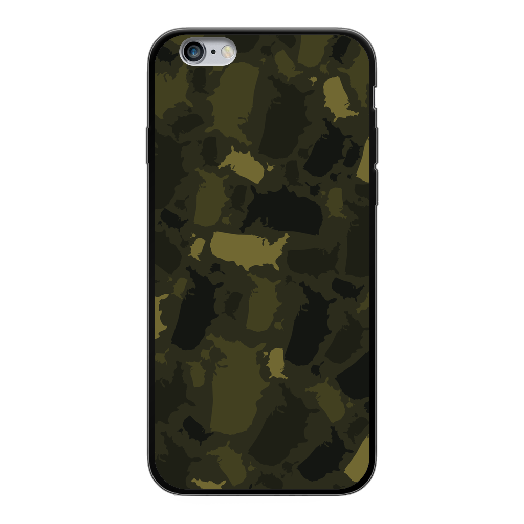 USA Forest Back Printed Black Soft Phone Case - LocationCamo.com