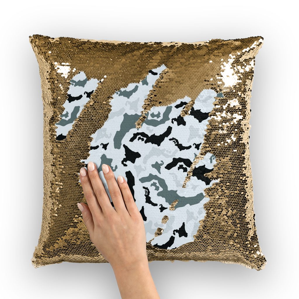 Japan Arctic Sequin Cushion Cover - LocationCamo.com