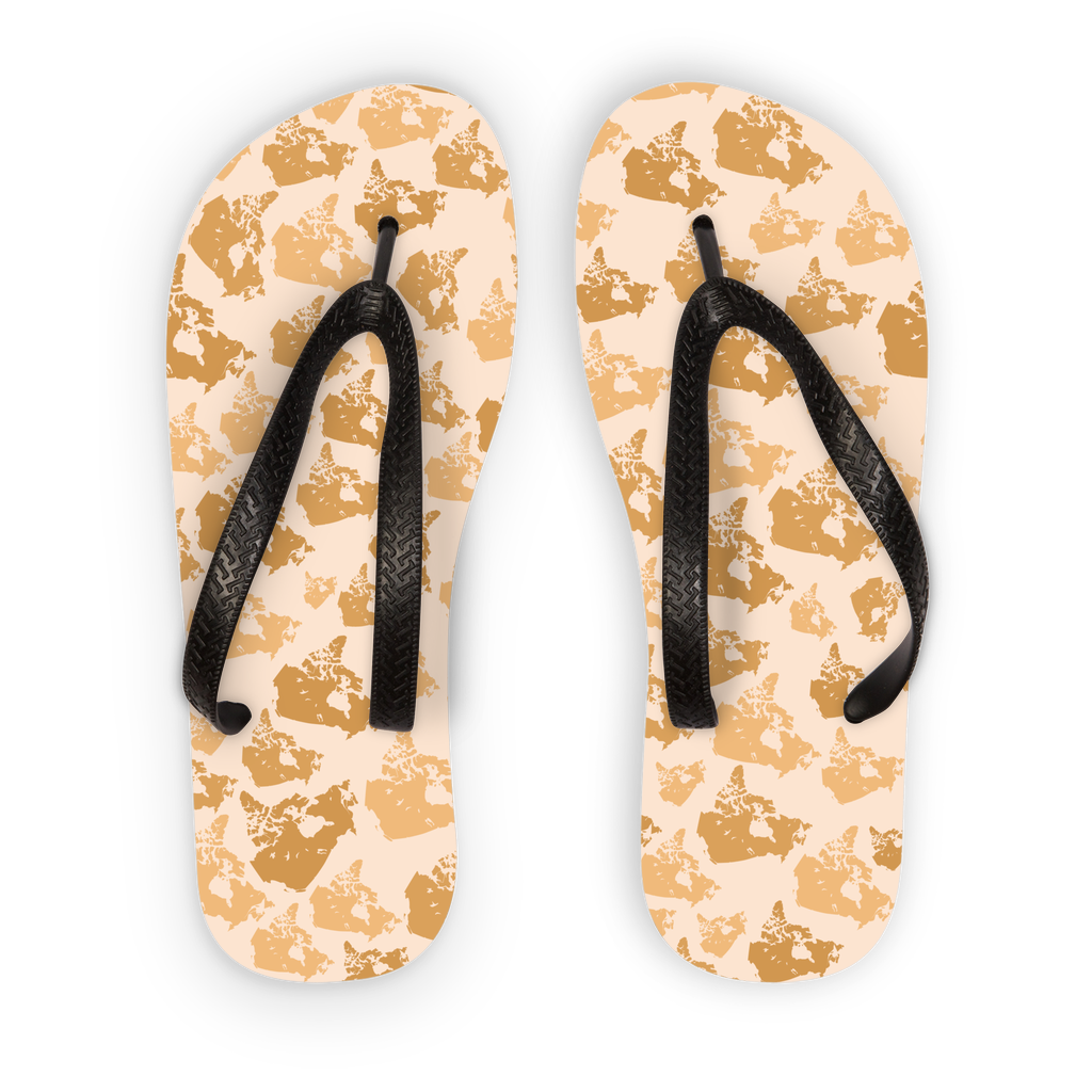 Canada Desert Adult Flip Flops - Custom Camo Clothing - [new_brand] - [camo] - [camoflage] - [apparel] - [location] - [new_brand] - [custom] - [clothing]