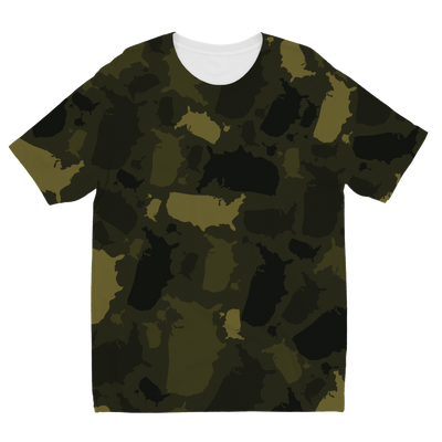 USA Forest Sublimation Kids T-Shirt - LocationCamo.com