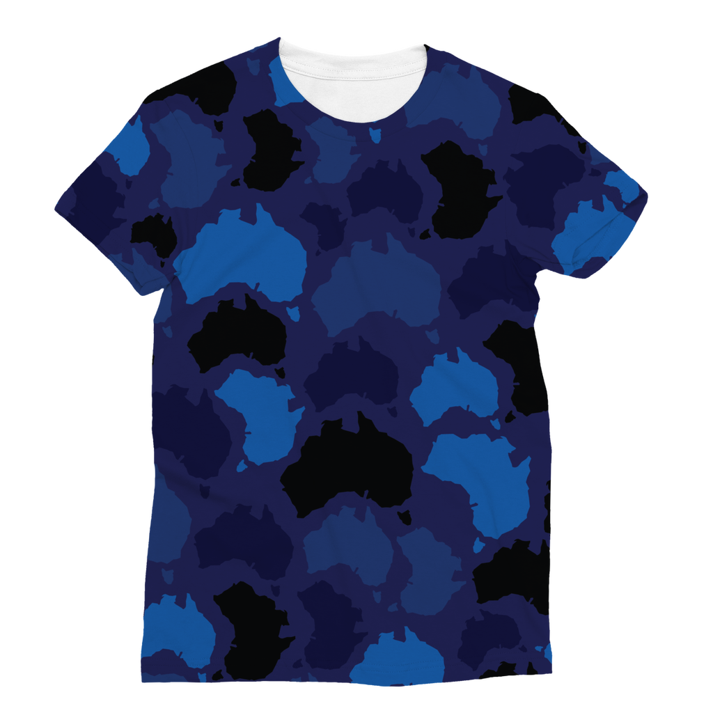 Australia Midnight Classic Sublimation Women's T-Shirt - Custom Camo Clothing - [new_brand] - [camo] - [camoflage] - [apparel] - [location] - [new_brand] - [custom] - [clothing]