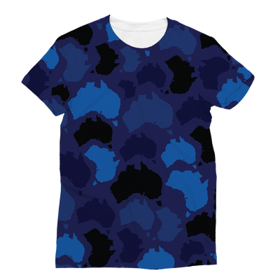 Australia Midnight Classic Sublimation Women's T-Shirt - Custom Camo Clothing - [new_brand] - [camo] - [camoflage] - [apparel] - [location] - [new_brand] - [custom] - [clothing]