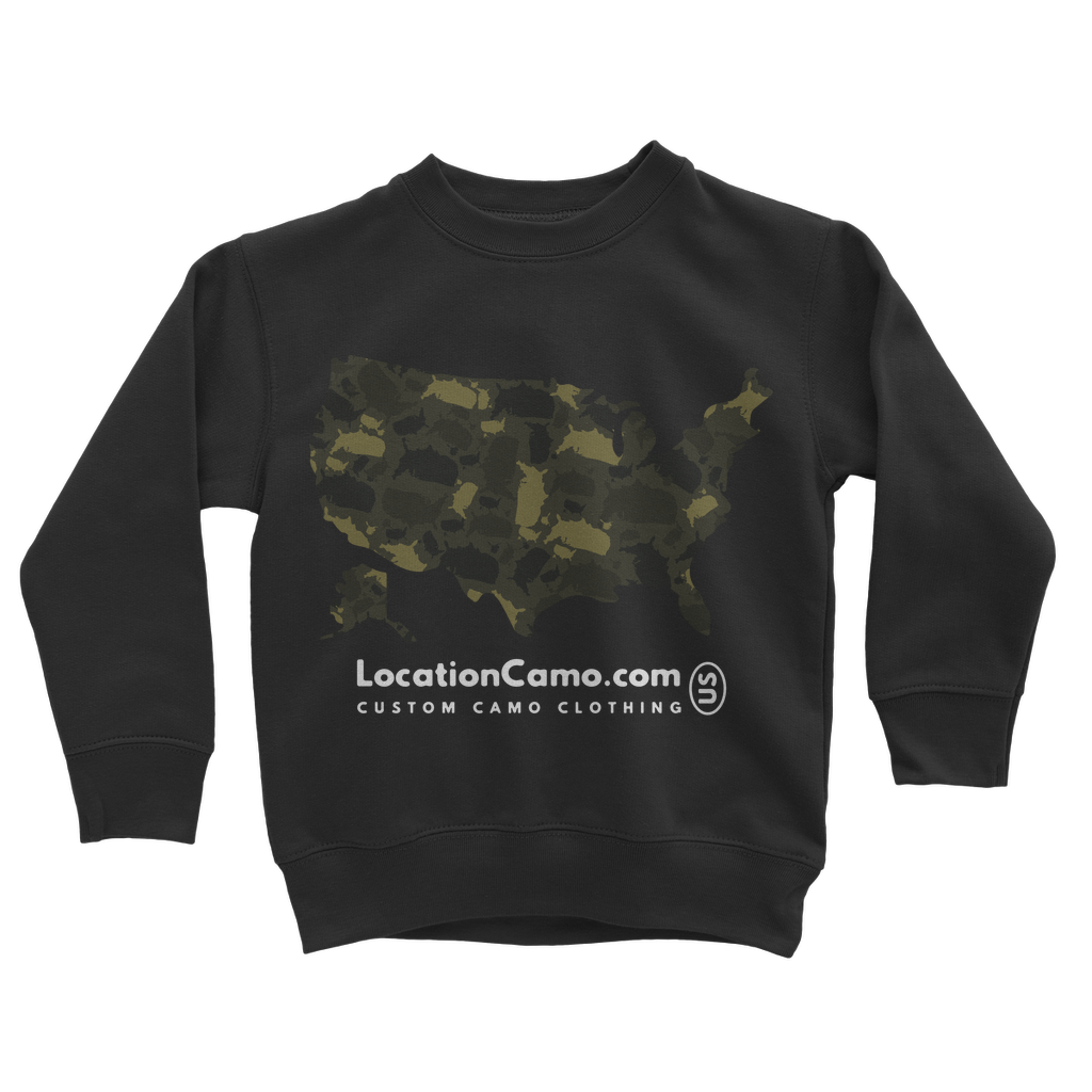 USA Forest Classic Kids Sweatshirt - LocationCamo.com