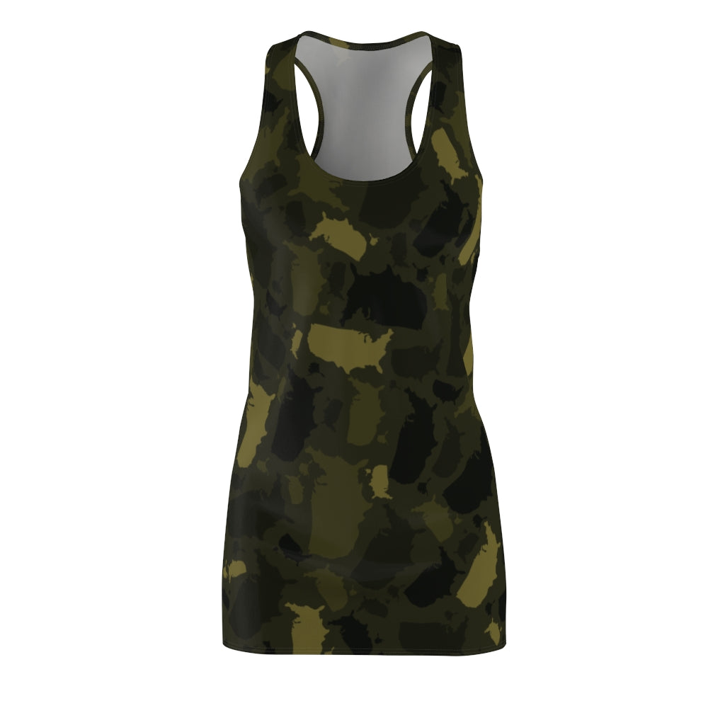 USA Forest Women's Cut & Sew Racerback Dress - LocationCamo.com